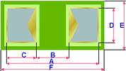 Figure 2. Pad dimensions and recommended tolerances